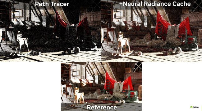 Пример сочетания Path Tracer и Nvidia Neural Radiance Cache Пример сочетания Path Tracer и Nvidia Neural Radiance Cache