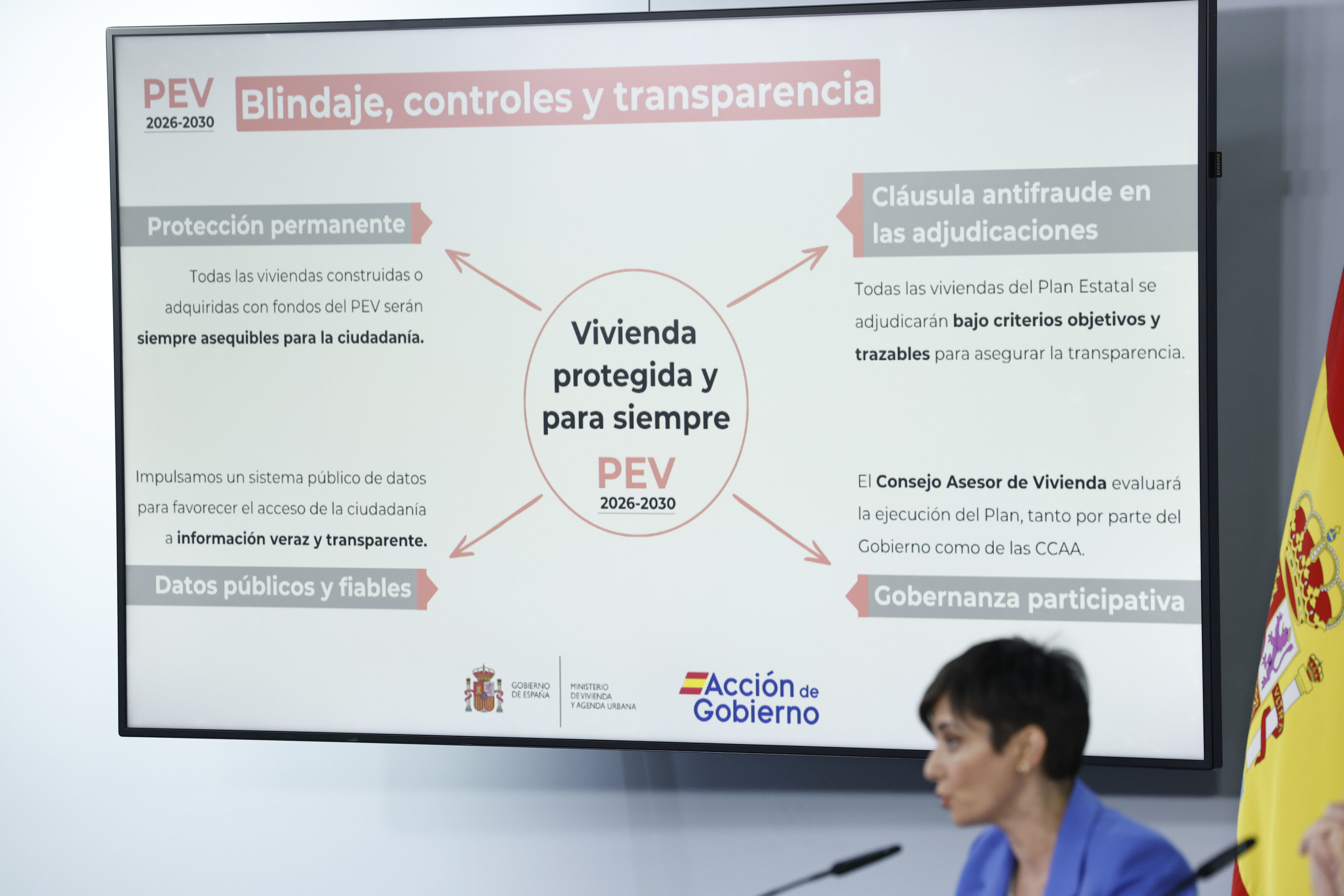 La ministra de Vivienda y Agenda Urbana, Isabel Rodr�guez, tras el Consejo de Ministros.