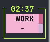 A terminal window showing the doro-cli interface with a countdown timer and hotkey options