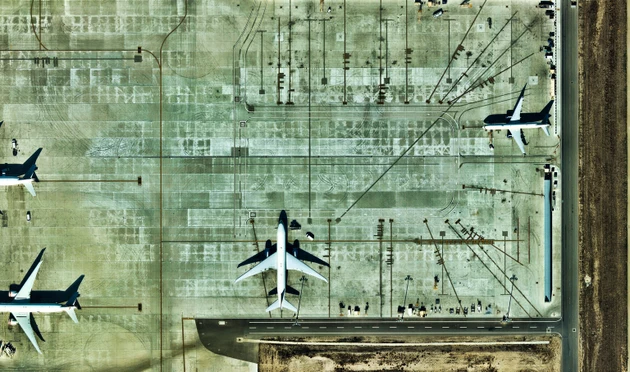 Aerial view, California, City, Cityscape, geometry shapes, Outdoors, Overhead View, Photography, road, Los Angeles, USA, aircraft, airplanes