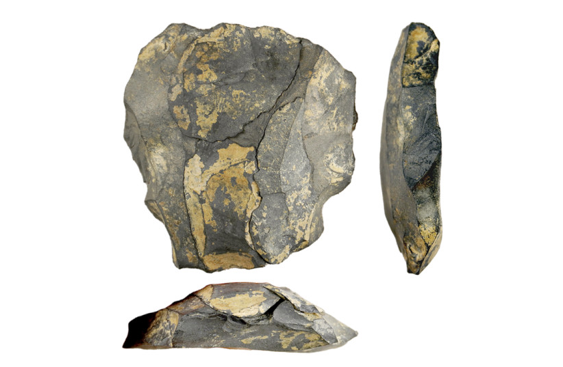 Reassembled stones found at the Jojosi excavation site in eastern South Africa, April 11, 2026.