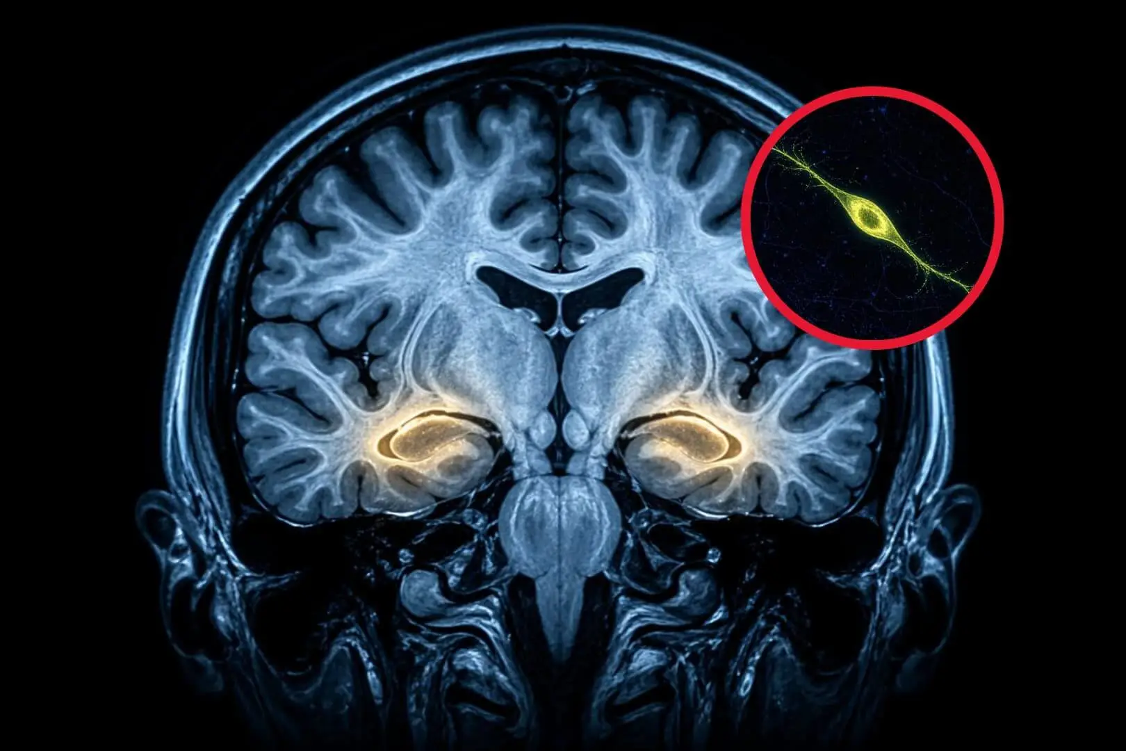 La resonancia de un SuperAger muestra una corteza sin adelgazamiento apreciable, indistinguible de la de alguien décadas más joven. Foto: Nano Banana / Scruzcampillo.