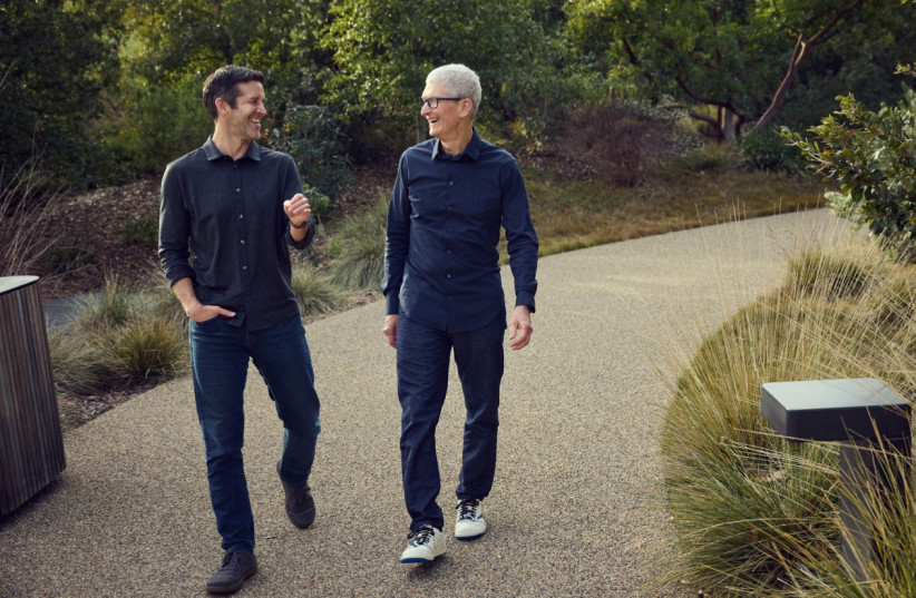 Tim Cook and John Ternus at Apple Park.