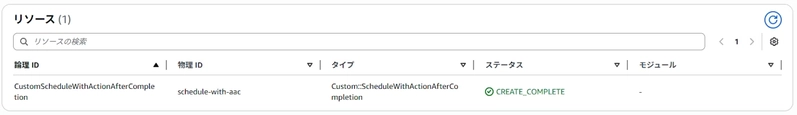 CloudFormation custom resource stack deployment completed successfully