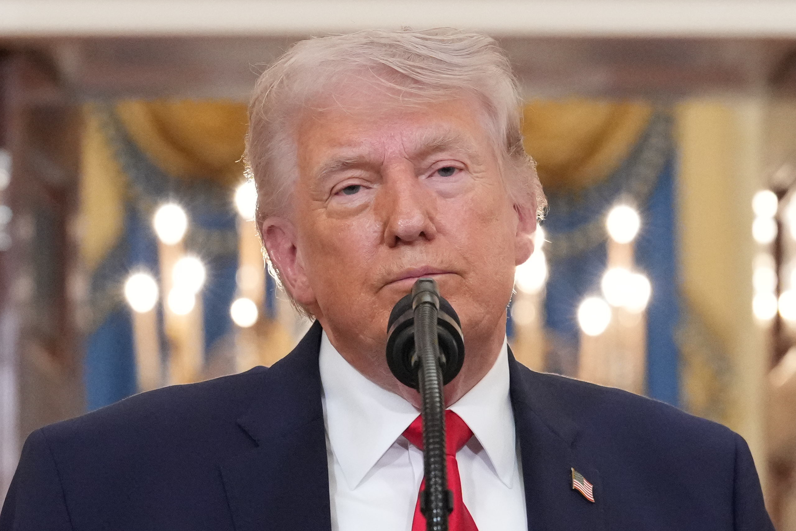 El presidente de Estados Unidos, Donald Trump, habla sobre la guerra con Ir�n el pasado mi�rcoles.