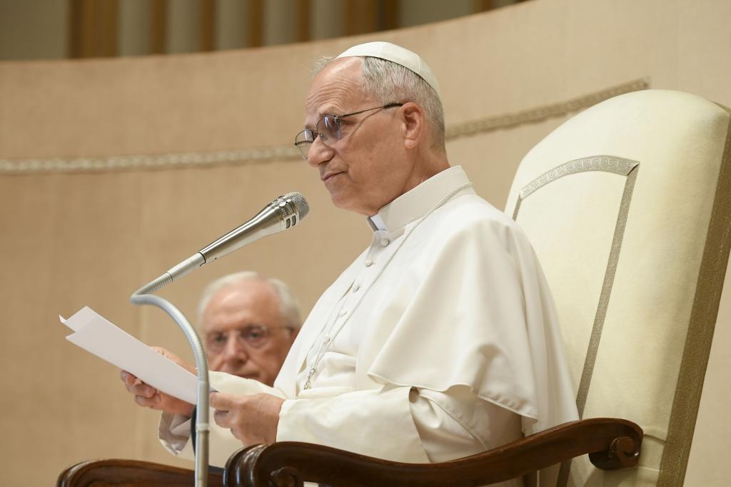 El papa Le�n XIV duranta una audiencia.