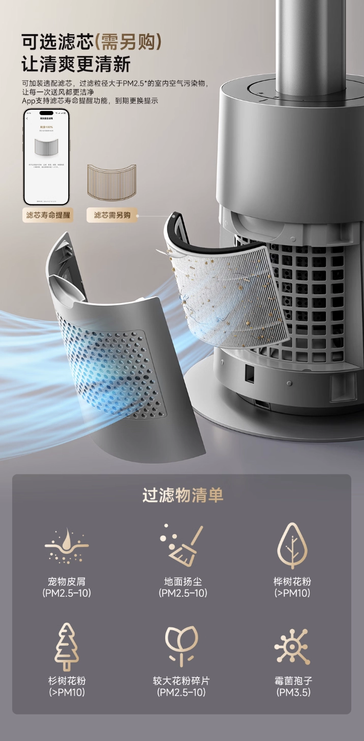 追觅推出星环无叶风扇 MF10:“仿生双风翼”设计、支持净化过滤空气,2499 元
