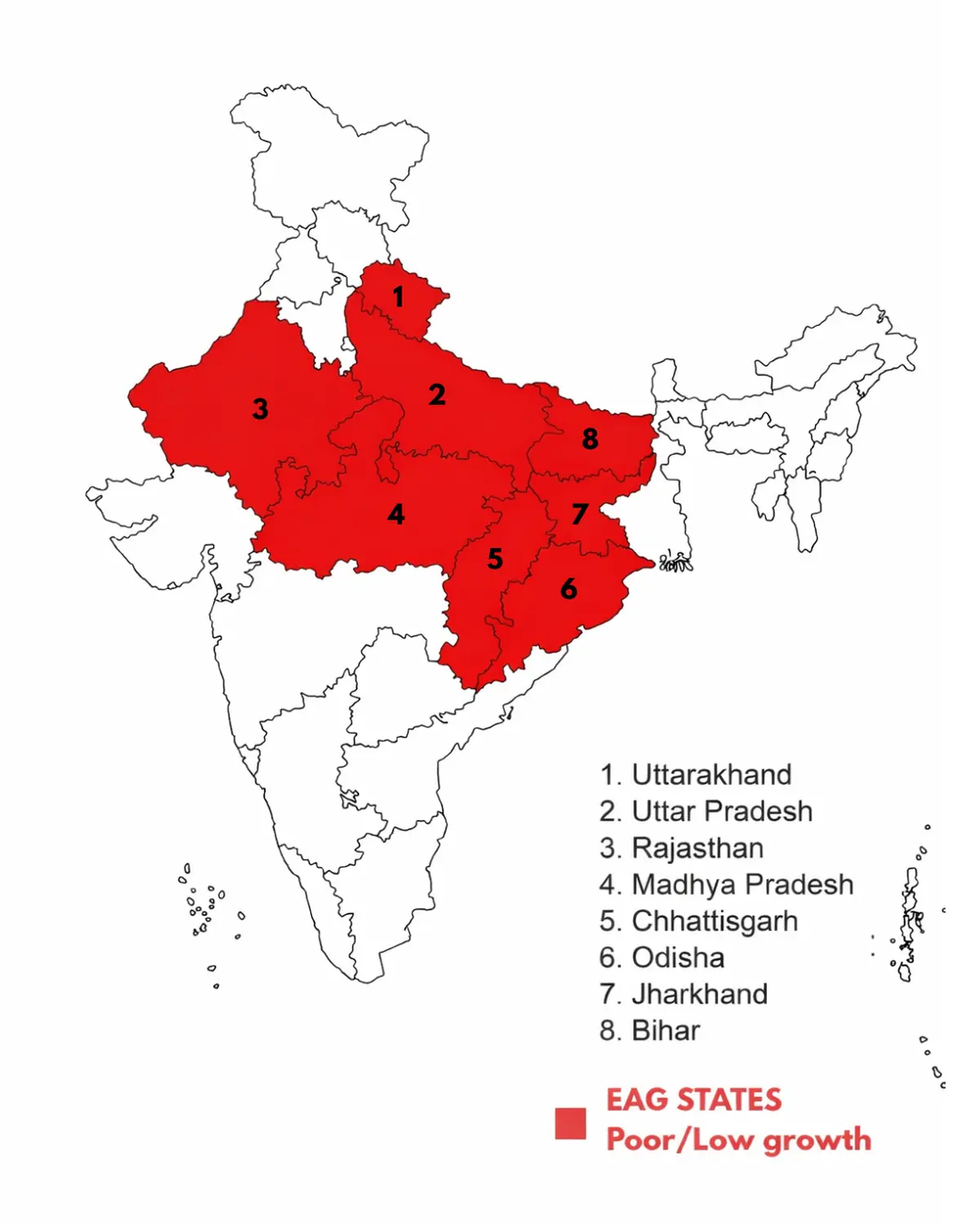 A map of EAG States A map of EAG States