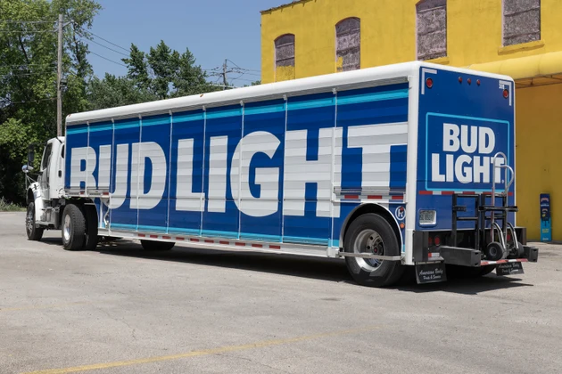 Bud Light beer delivery truck. Budweiser is part of AB InBev, the largest beer company in the world.