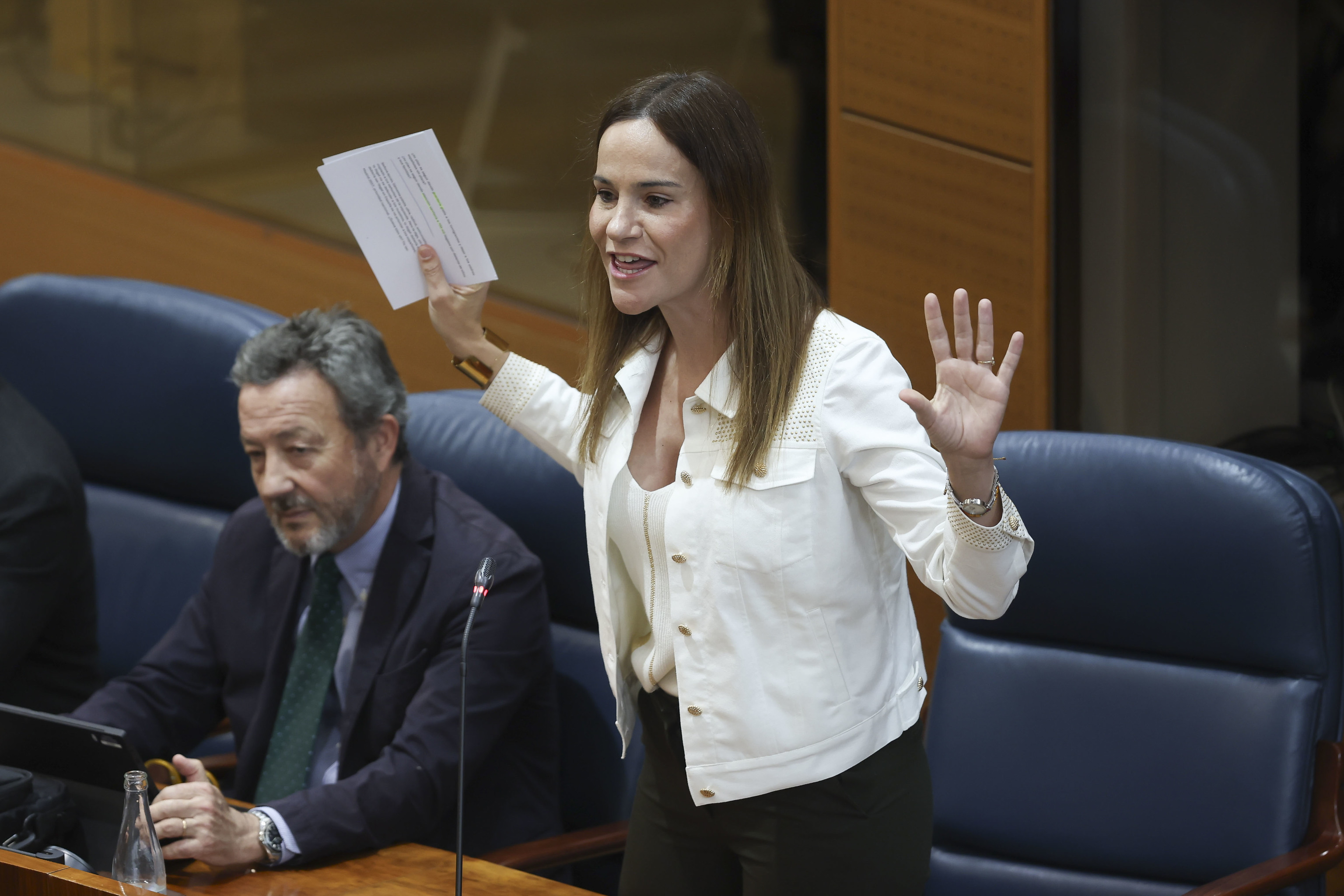 La portavoz de Vox, Isabel P�rez Mo�ino, ayer en la Asamblea.