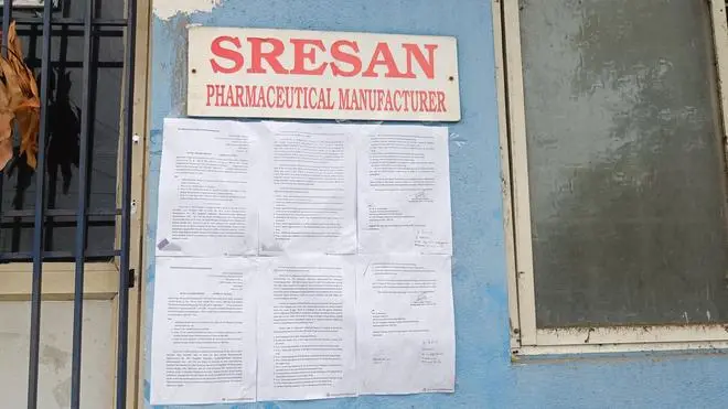 Show-cause notices pasted on the manufacturing unit’s wall Show-cause notices pasted on the manufacturing unit’s wall