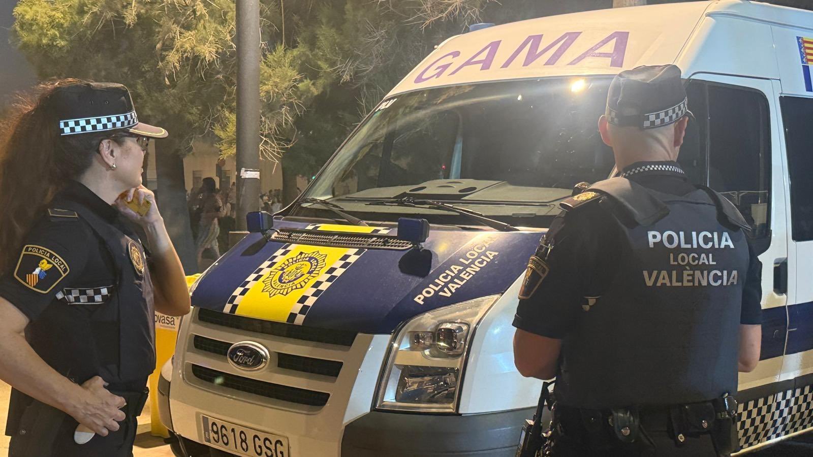 Un dispositivo de la Polic�a en Valencia.