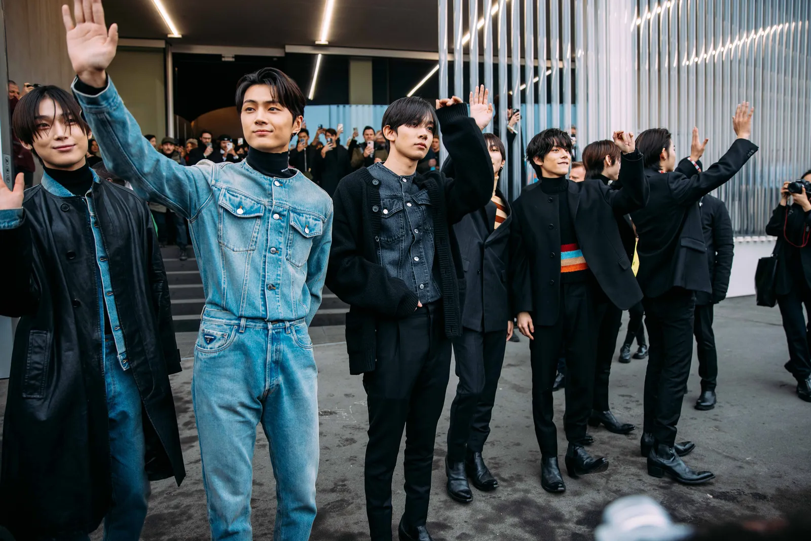 Enhypen wears Prada. Milan fall 2023 menswear
