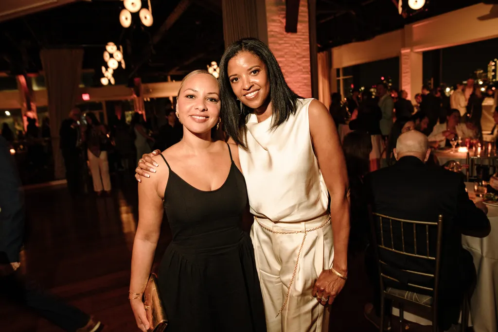 Image may contain Jasmine CephasJones Rene Elise Goldsberry Clothing Dress Urban Face Head Person and Photography