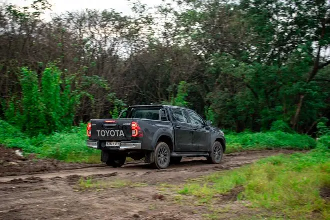 Further reassurance comes from the fact that the Hilux is rated to cross water up to 700 mm high Further reassurance comes from the fact that the Hilux is rated to cross water up to 700 mm high