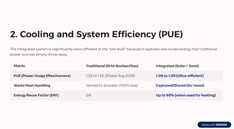Cooling and System Efficiency (PUE)