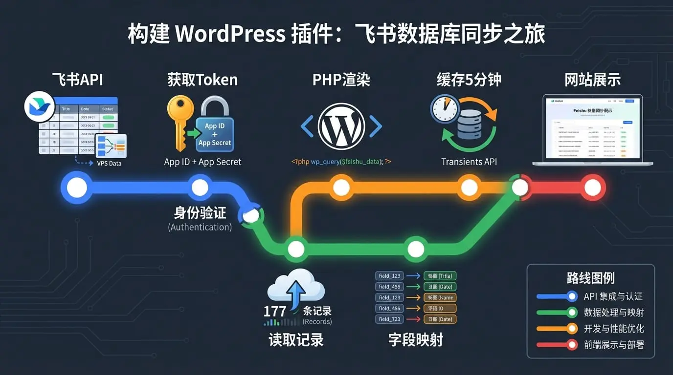 从零开发一个WordPress插件:把飞书多维表格数据搬到网站