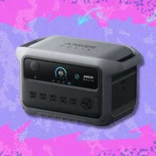 the anker solix c2000 gen 2 on a pink and purple background