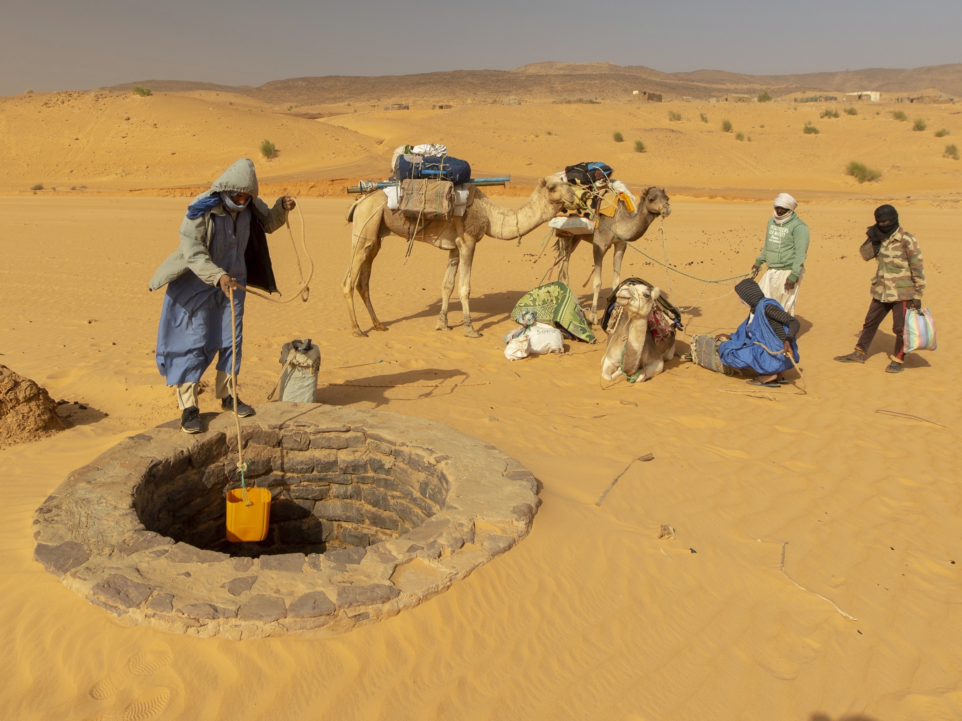 Pozo en el desierto de Mauritania