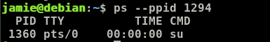 ps --ppid PID command