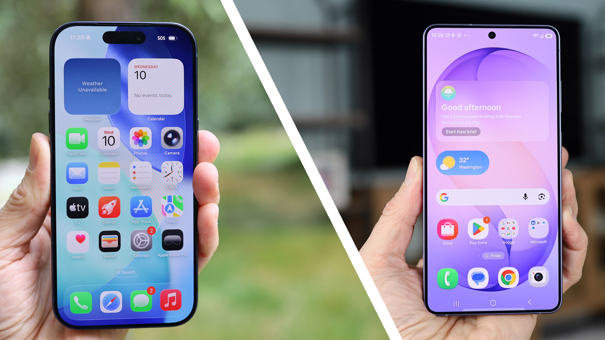 iPhone vs Android handsets