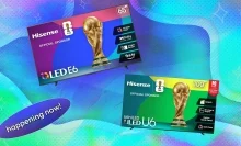 Hisense TVs on composite background