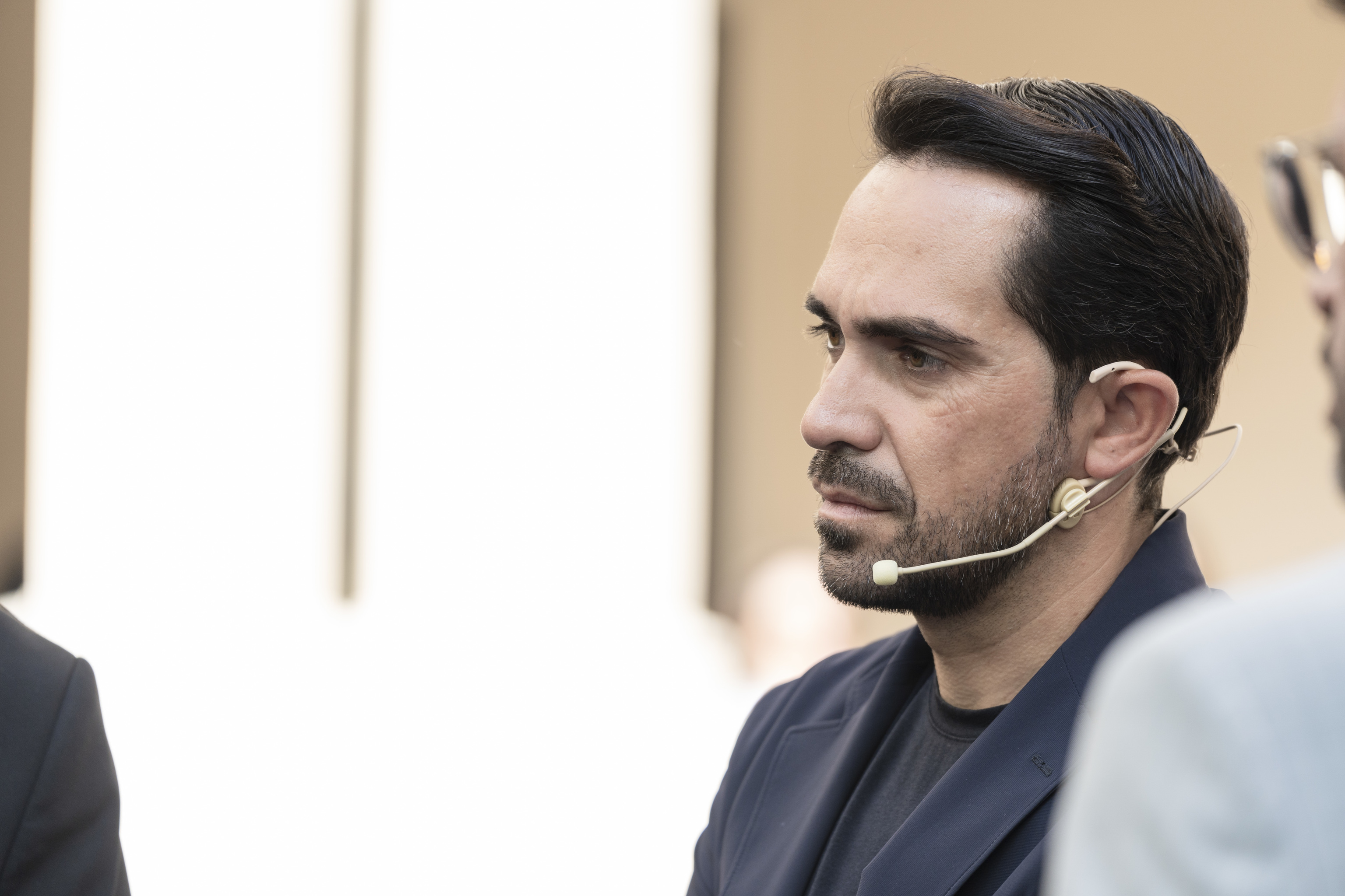 Alberto Contador, durante el acto de presentaci�n de la Aurum Magma, en Tenerife.