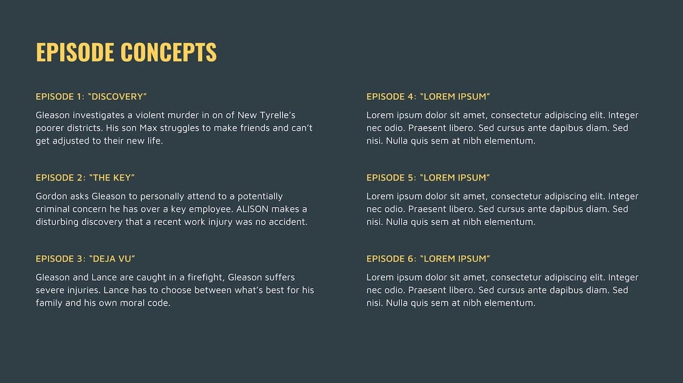 How to Create a TV Show Pitch Bible that Sells - Episode Concepts How to Create a TV Show Pitch Bible that Sells - Episode Concepts