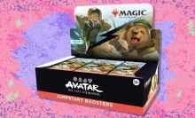 The Magic: The Gathering — Avatar: The Last Airbender Jumpstart Booster Box on a purple and red background