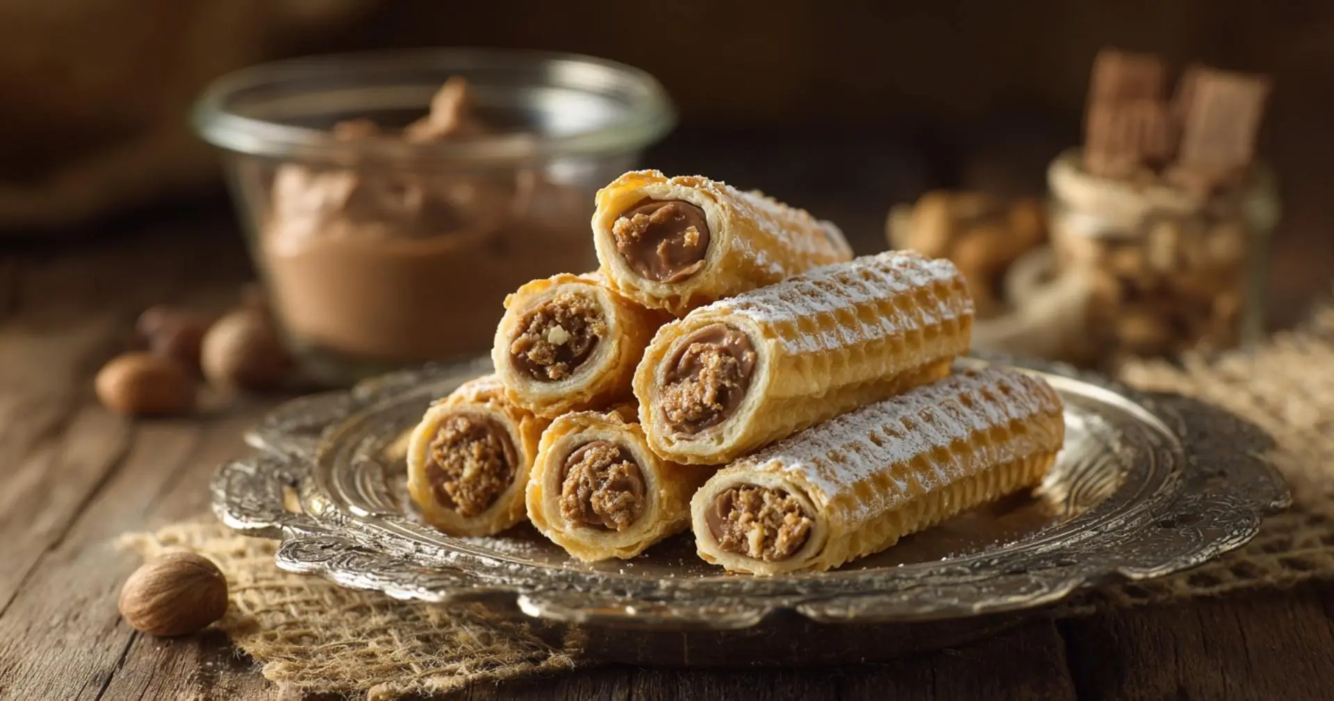 Si buscas un postre tradicional con un toque original, estos barquillos están deliciosos.