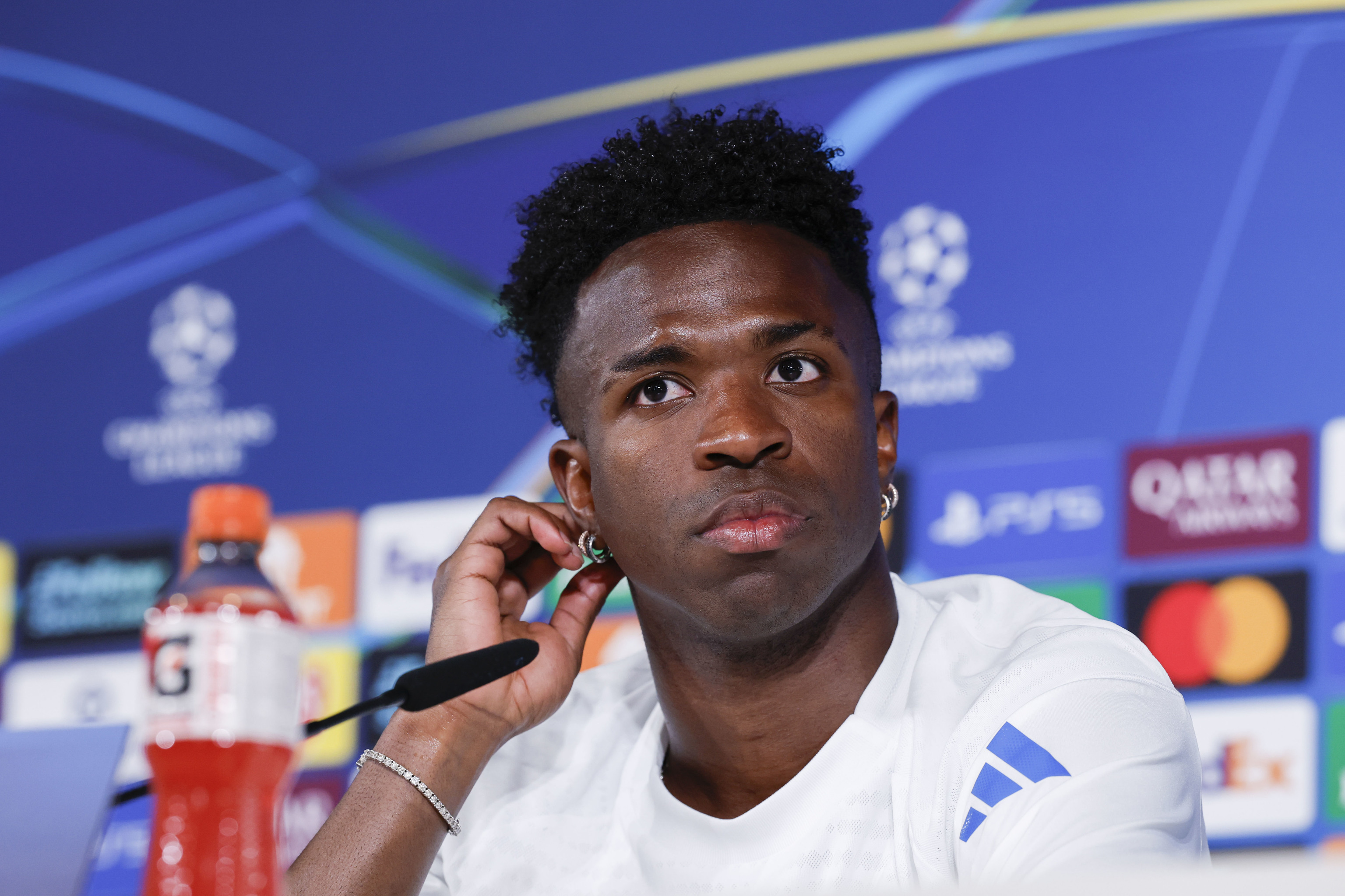 Vinicius, en rueda de prensa.