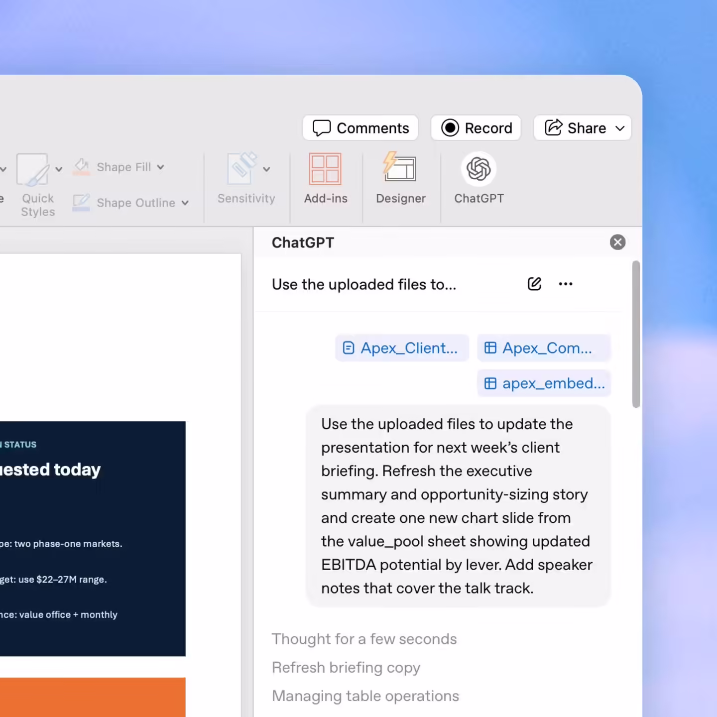 OpenAI 推 Beta 版 ChatGPT for PowerPoint,可生成 / 编辑 / 完善幻灯片